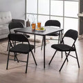 Sedia Pieghevole Imbottita Nera, Set da 4
