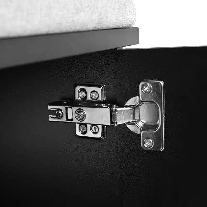 Albero da ingresso bianco 4 in 1 con panca imbottita, ganci e scarpiera – 1 persona
