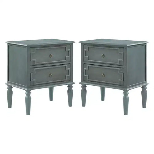 Dietmar 28Tall 2-Drawer end table Set of 2 | HULALA HOME