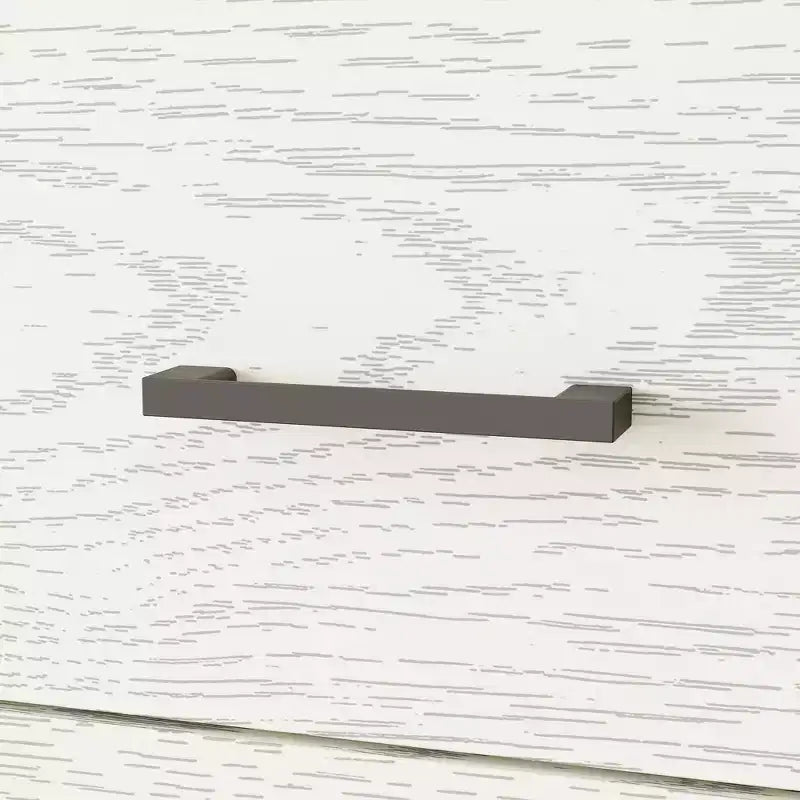 Comodino verticale a 5 cassetti, Marrone/Grigio, per adulti