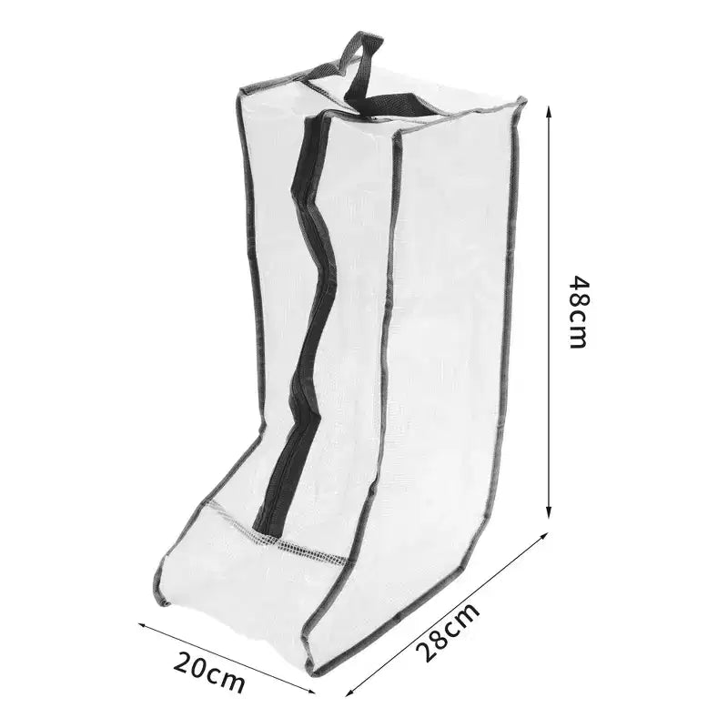 Sacchetto antipolvere lungo per stivali, a rete, Bianco/Nero e Bianco/Grigio, 1 pz