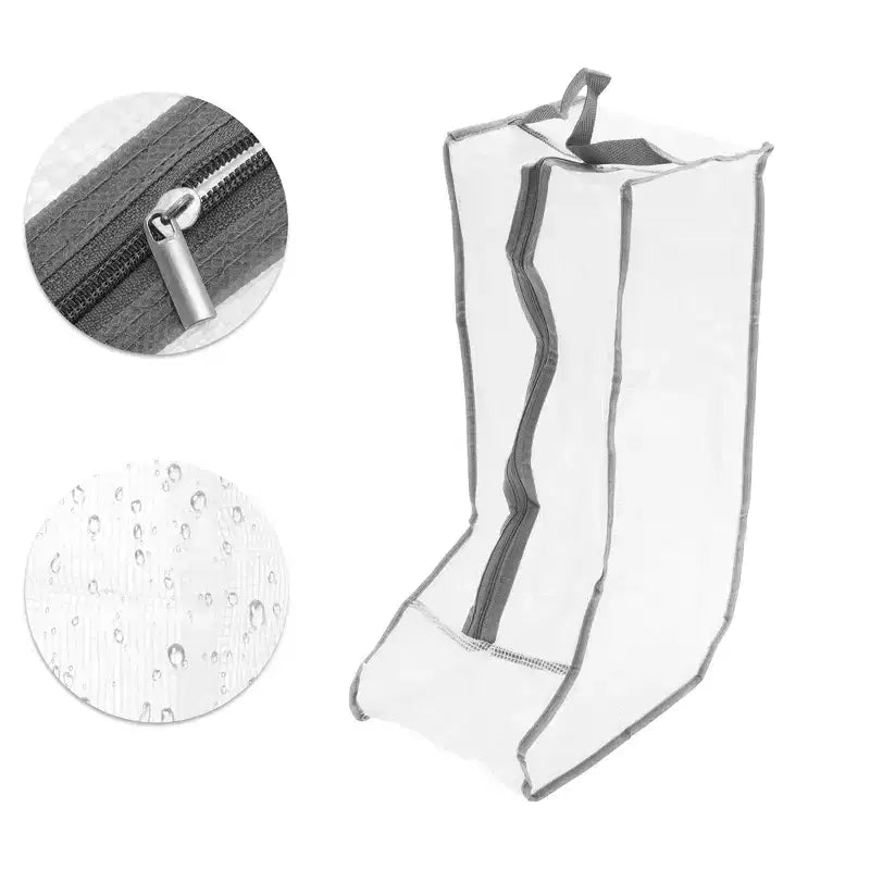 Sacchetto antipolvere lungo per stivali, a rete, Bianco/Nero e Bianco/Grigio, 1 pz
