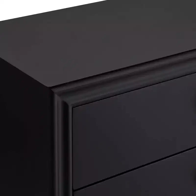 Cassettiera accentata nera a 3 cassetti di metà secolo, 1 persona