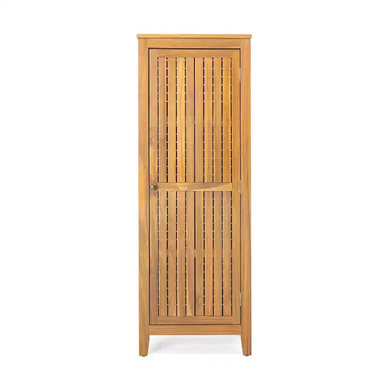 GDFStudio Grella Acacia Wood Storage Cabinet with 3 Shelves, Teak