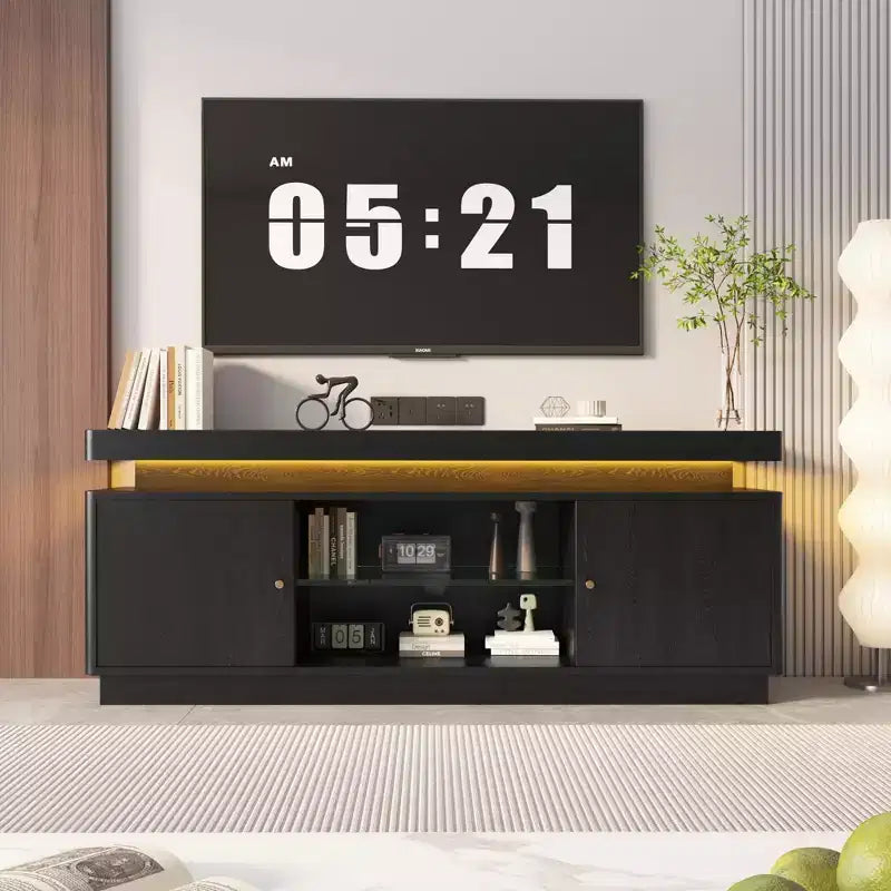 COZONY TV Stand w/ 2 Doors, Versatile TV Console for Living Room, Durable Television Table & Stand, Stylish TV Furniture for Modern Home