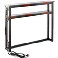 The Lakeside Collection Behind-the-Sofa Long and Narrow Console Table with USB Port and Outlet -
