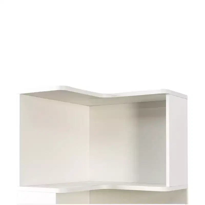 Scaffale angolare a 5 ripiani a L bianco con luci a LED, per 1 persona