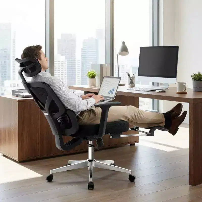 Office Chair with Adjustable Lumbar Support  High-Back Desk & Gaming Chair with 3D Armrests, Headrest & Rolling Swivel  Comfortable Mesh Chair