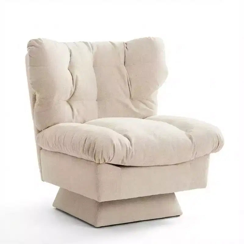 Modern Swivel Accent Chair, Comfy Sofa Chair with Oversized Base, 20.8 Inch Deep Extended Seat, for Living Room, Bedroom, or Office