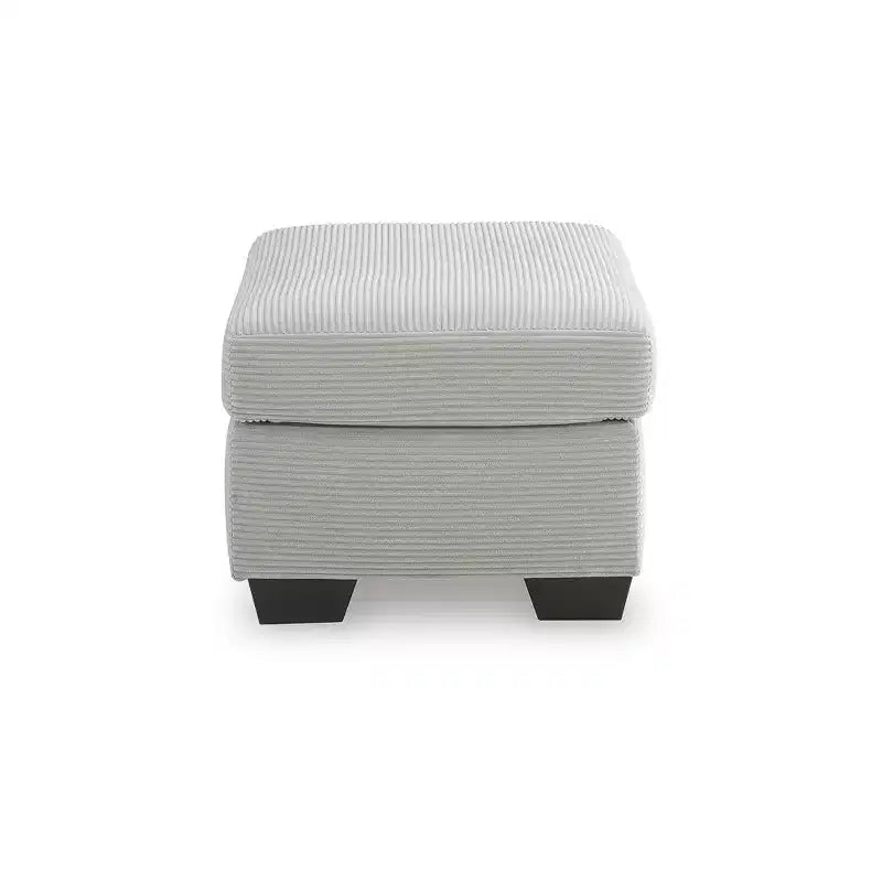 Ottomano in poliestere cordato grigio fumo, 1 posto